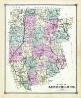 Litchfield County Map, Litchfield County 1874
